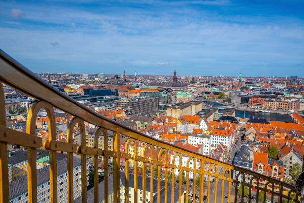 istock Copenhagen downtown city skyline in Denmark 1645225355