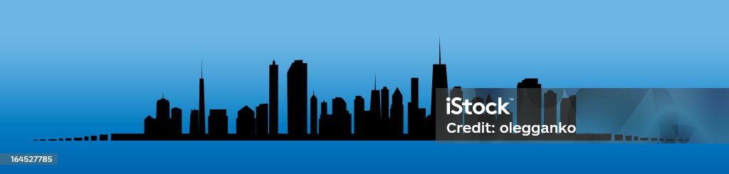 Ilustración vectorial de ciudades silueta - arte vectorial de Chicago - Illinois libre de derechos