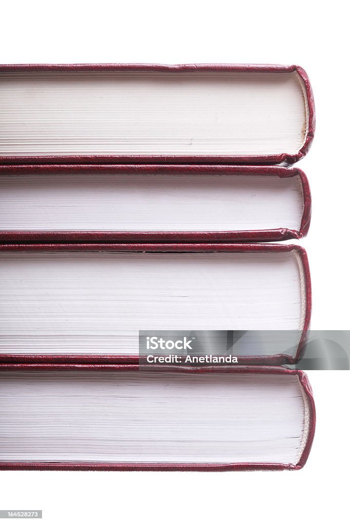 Isoliert Rot Haufen Bücher - Lizenzfrei Archiv Stock-Foto