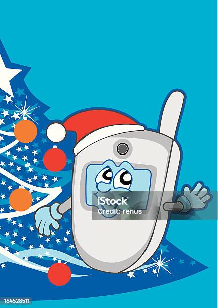 Cristmas Drzewo Telefonu - Stockowe grafiki wektorowe i więcej obrazów Automat telefoniczny - Automat telefoniczny, Bez ludzi, Drzewo