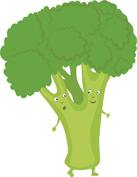 The Broccoli Twins vector art illustration