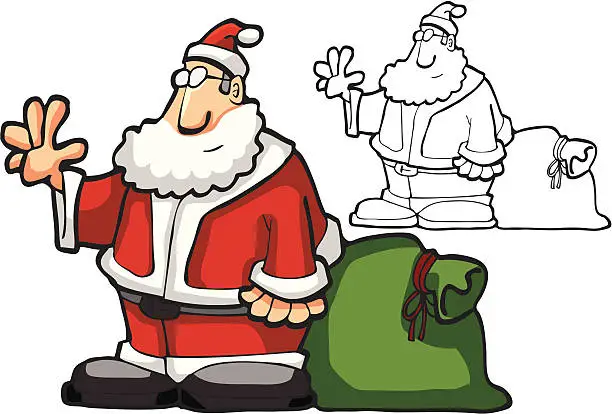 Vector illustration of Santa