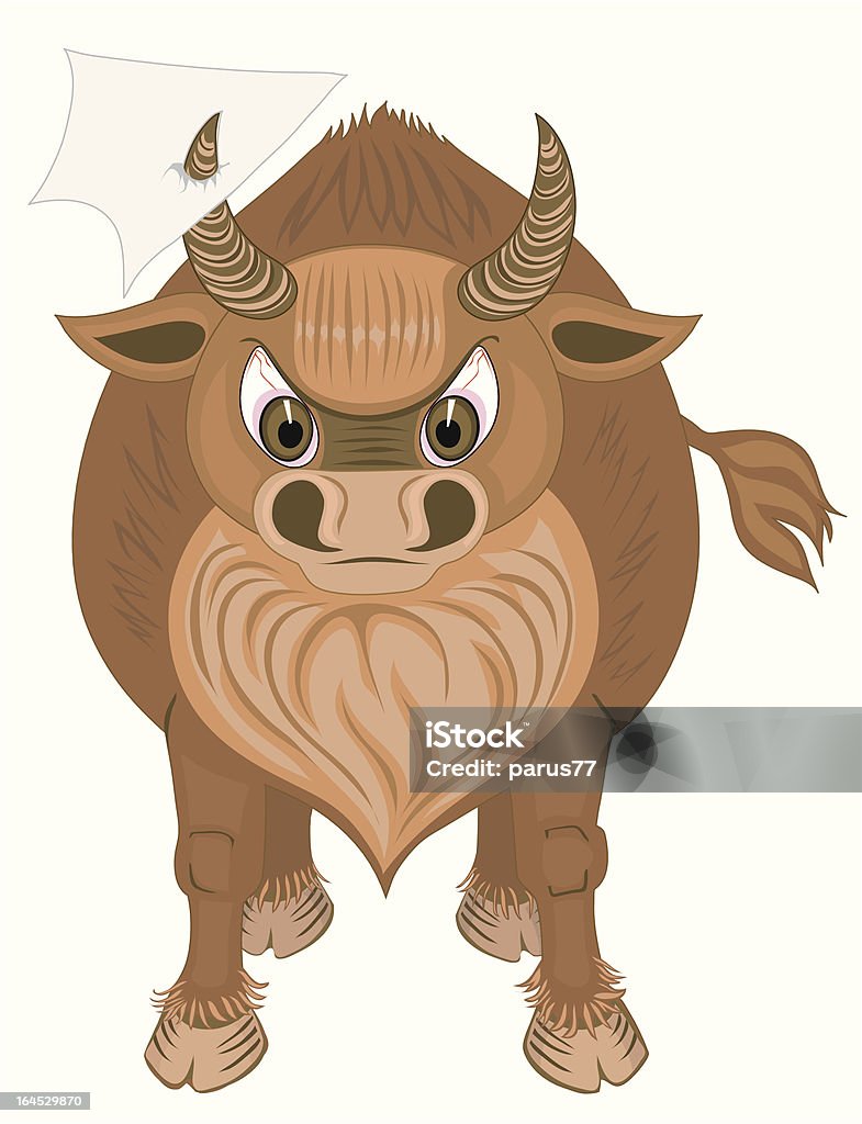 bull con papel en blanco - arte vectorial de Agricultura libre de derechos