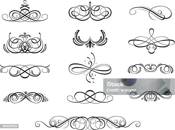 Motifs Décoratifs Swirl Vecteurs libres de droits et plus d'images vectorielles de Objet décoratif - Objet décoratif, Motif floral, Vectoriel