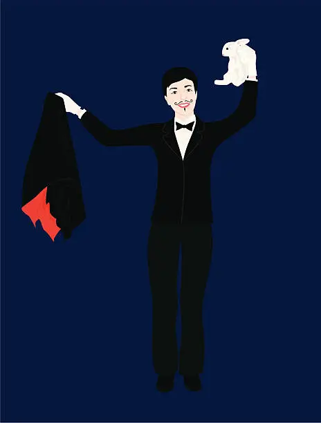 Vector illustration of The magician