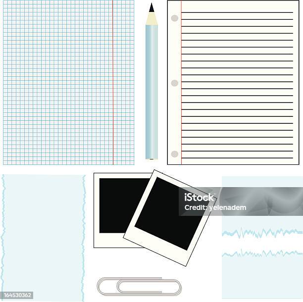 Artykuł Biurowy Ilustracja Wektorowa - Stockowe grafiki wektorowe i więcej obrazów Notes - Notes, Pasiasty, Prosty