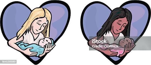 Mom And Baby Stock Illustration - Download Image Now - Baby - Human Age, Baby Boys, Baby Girls