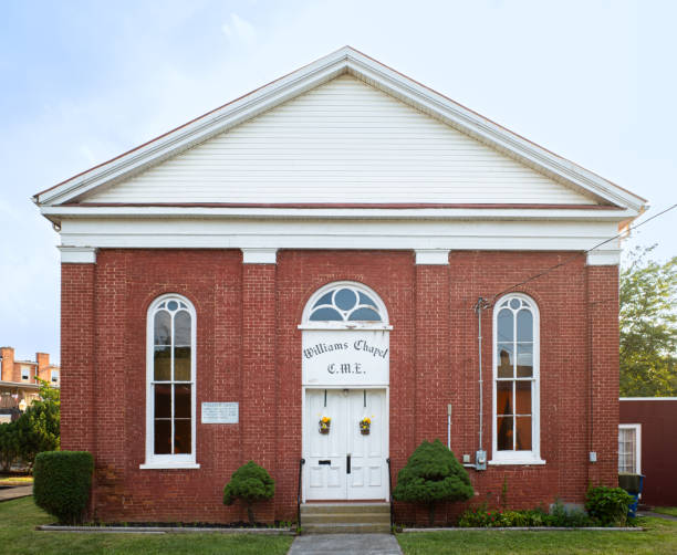 istock William's Chapel with its red brick facade in Front Royal, Virginia, USA. 1645336487