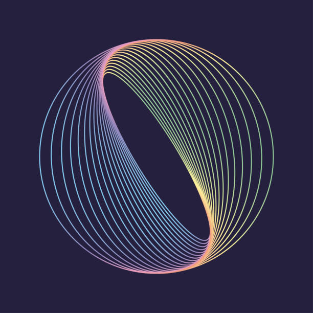 Circles, Rounds, Ellipses, Ovals, Mobius strip, Mobius band, Mobius loop. vector art illustration
