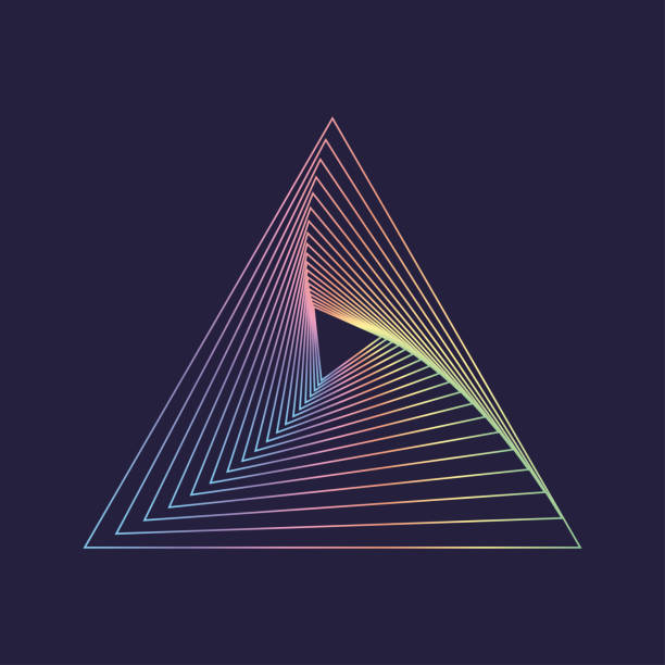 Dreieck. Möbius-Streifen, Möbius-Band, Möbius-Schleife, Möbius-Wirbel. – Vektorgrafik