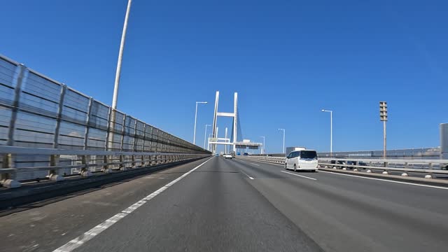 Yokohama Bay Bridge on Metropolitan Expressway Bay Shore Route