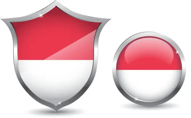 Vector illustration of Indonesia national flag