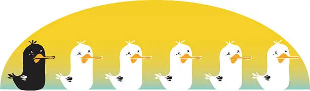 Vector illustration of The Ugly Duckling