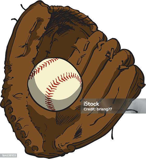 Croquis De Vecteur De Baseball Glove Vecteurs libres de droits et plus d'images vectorielles de Gant de baseball - Gant de baseball, Activité de loisirs, Balle de baseball