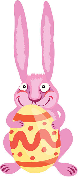 Sweet Easter Bunny vector art illustration