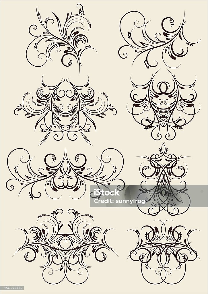 Ornamentos decorativos para design - Royalty-free Abstrato arte vetorial