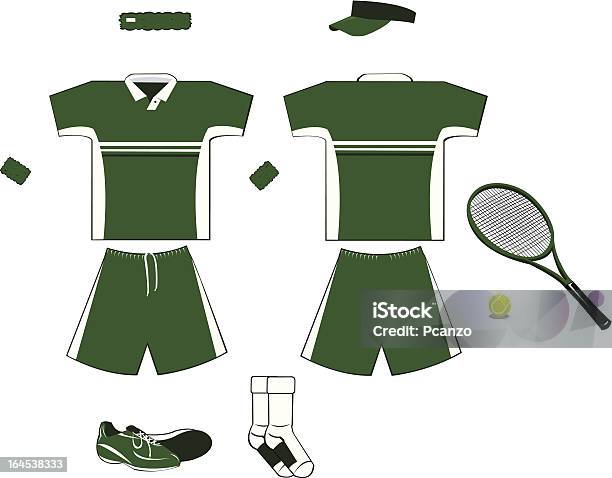 Verde E Bianco Attrezzatura Per Il Tennis - Immagini vettoriali stock e altre immagini di Abbigliamento casual - Abbigliamento casual, Abbigliamento sportivo, Atletico