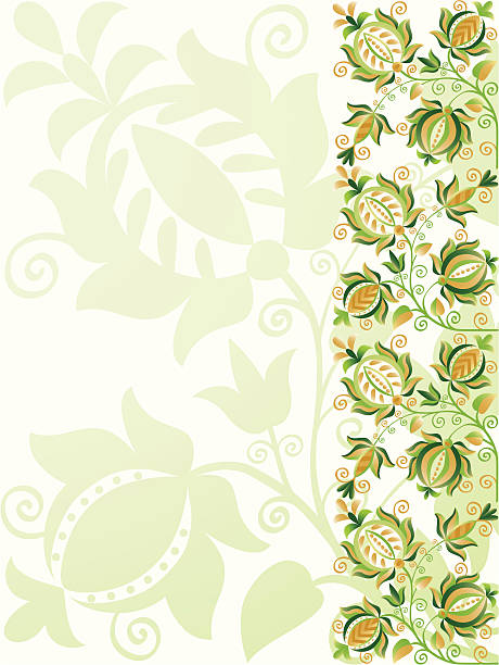 Ornement Fleur vert design - Illustration vectorielle