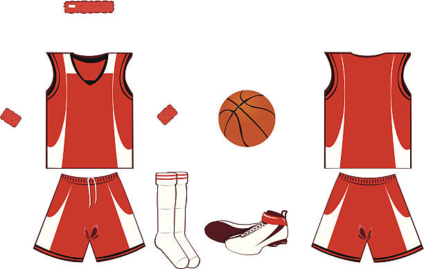 Basket Player Equipment vector art illustration