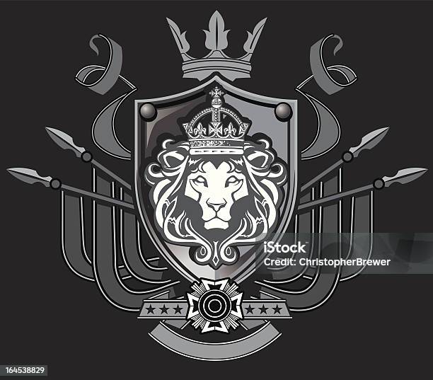 Lion Flag Crest Stock Illustration - Download Image Now - Haile Selassie, Flag, Animal