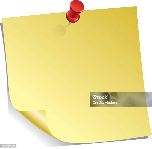 노란색 스티커 노트 접착식 메모지에 대한 스톡 벡터 아트 및 기타 이미지 - 접착식 메모지, 0명, 공란