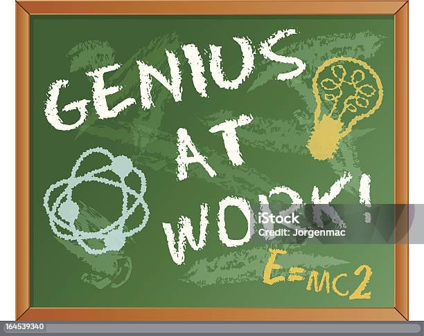 Genius At Work Stock Illustration - Download Image Now - Cartoon, E=mc2, Backgrounds