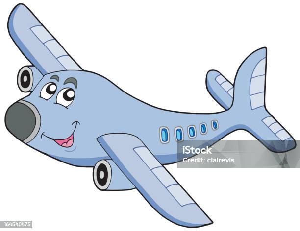 Cartoon Airplane Stock Illustration - Download Image Now - Air Vehicle, Aircraft Wing, Airplane
