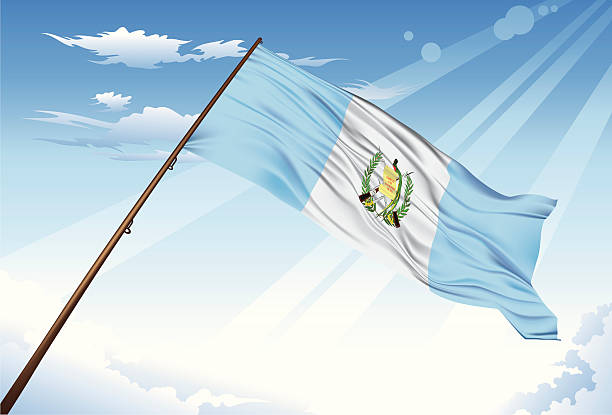 ilustraciones, imágenes clip art, dibujos animados e iconos de stock de bandera de guatemala - diminishing perspective travel locations nature business
