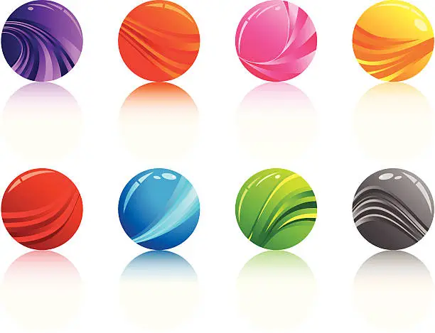 Vector illustration of Shiny Marbles