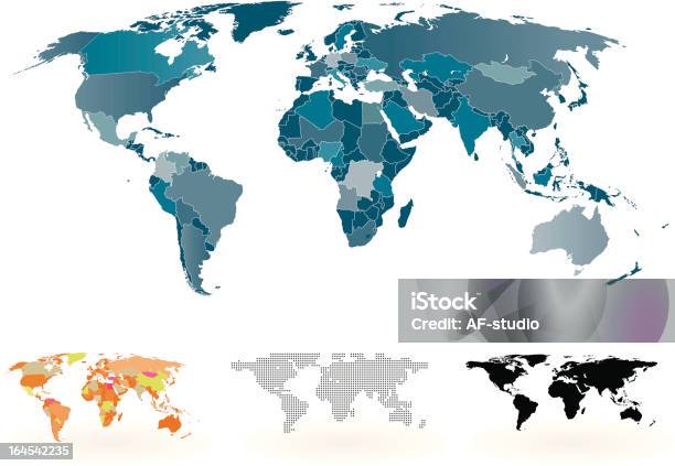 Świata Polityczna Mapa - Stockowe grafiki wektorowe i więcej obrazów Afryka - Afryka, Ameryka, Bez ludzi