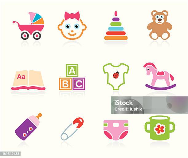 Babies Icon Girls Stock Illustration - Download Image Now - Baby - Human Age, Toy, Alphabet