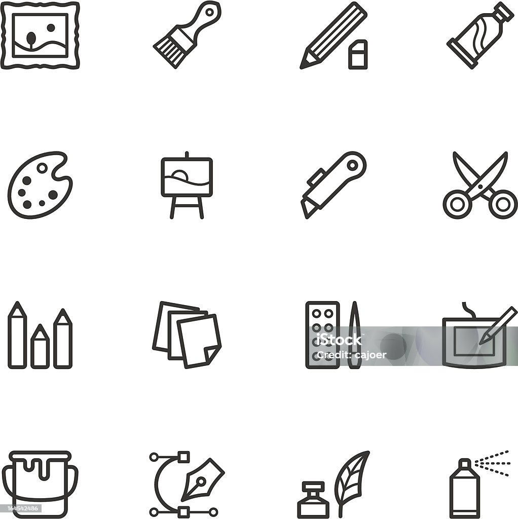 Art Supply Icons  Utility Knife stock vector