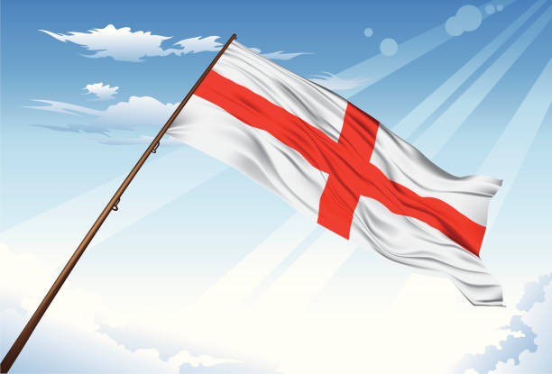 ilustraciones, imágenes clip art, dibujos animados e iconos de stock de bandera inglesa - diminishing perspective travel locations nature business