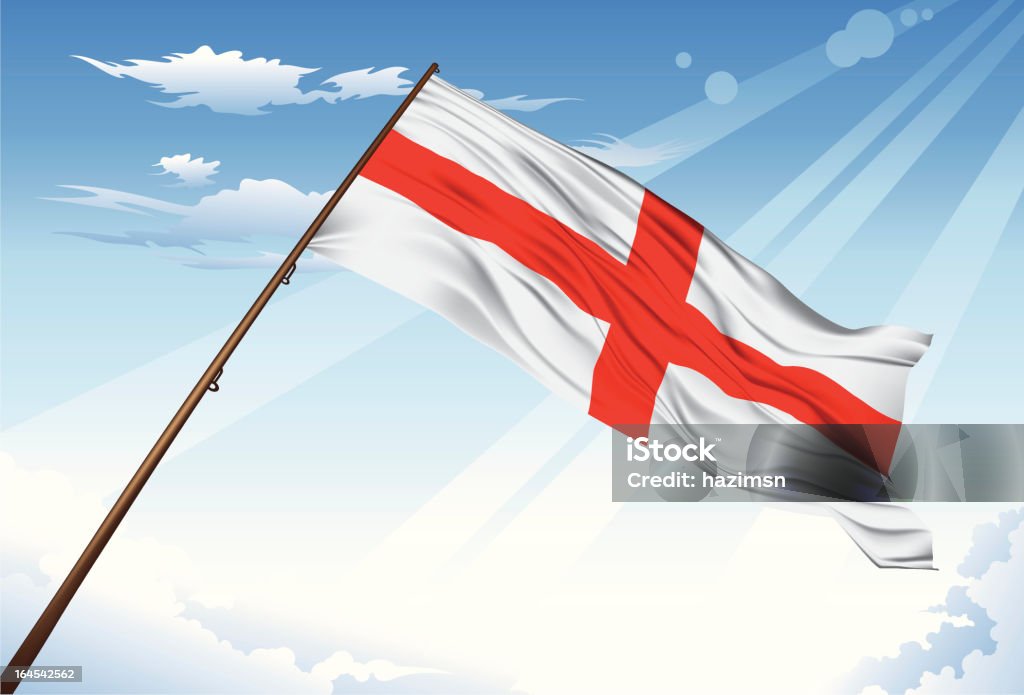 イングランドフラグ - セントジョージ国旗のロイヤリティフリーベクトルアート