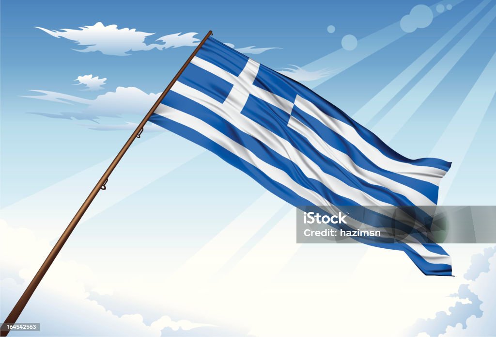 Drapeau Grèce - clipart vectoriel de Affaires libre de droits