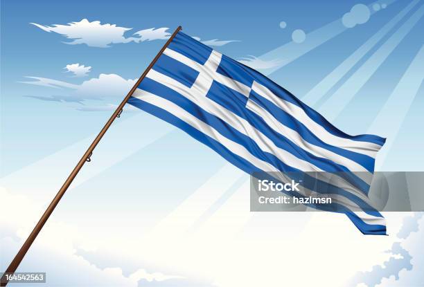 Drapeau Grèce Vecteurs libres de droits et plus d'images vectorielles de Affaires - Affaires, Bleu, Croix - Forme