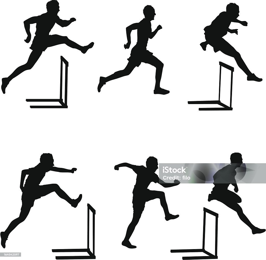 Hurdlers - arte vectorial de Acontecimiento deportivo internacional libre de derechos