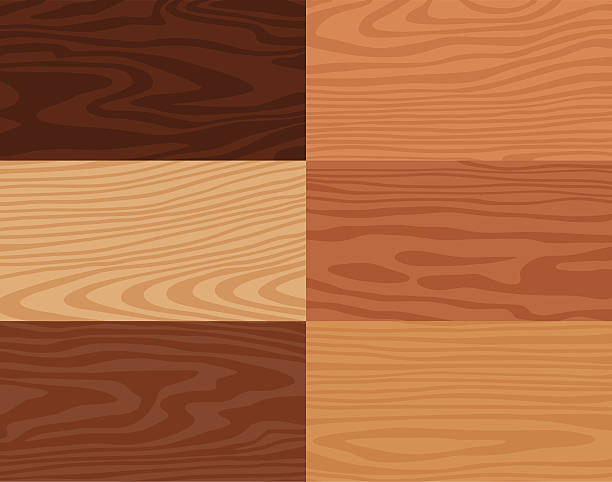 Wood Grain Textures 6 unique wood grain textures. dark wood texture stock illustrations