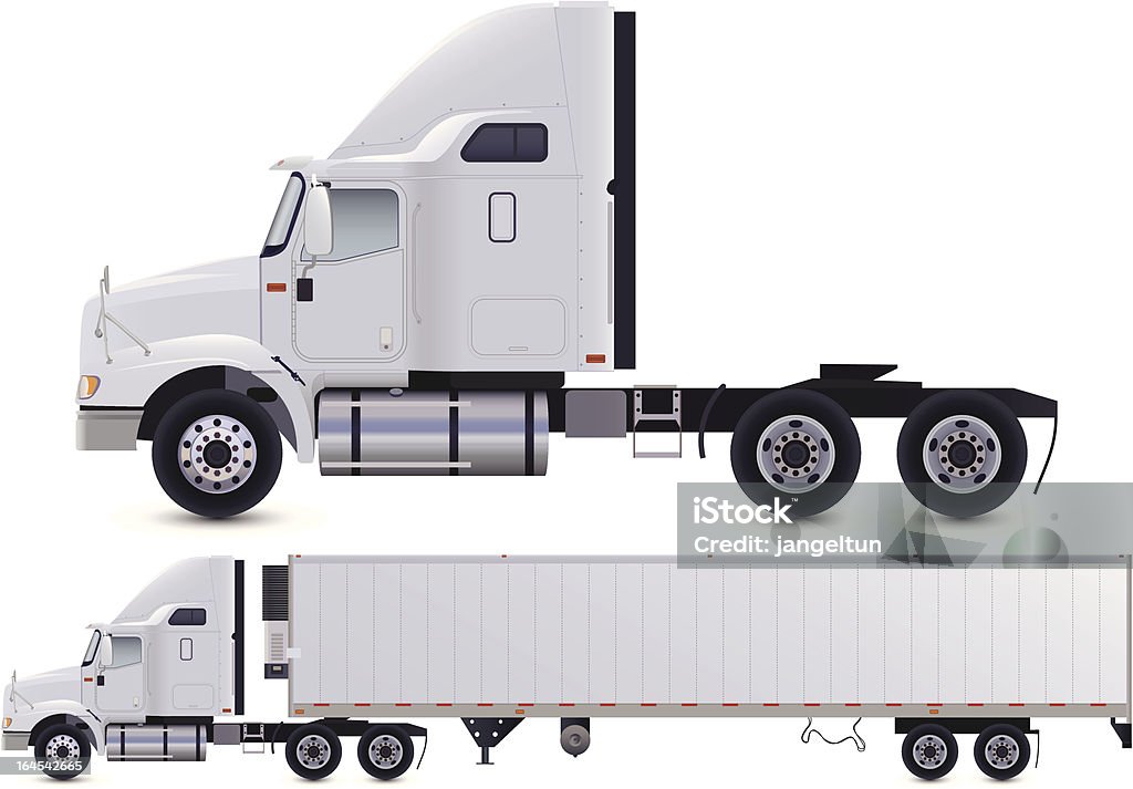 Trucker Reference Semi Truck Side View Art