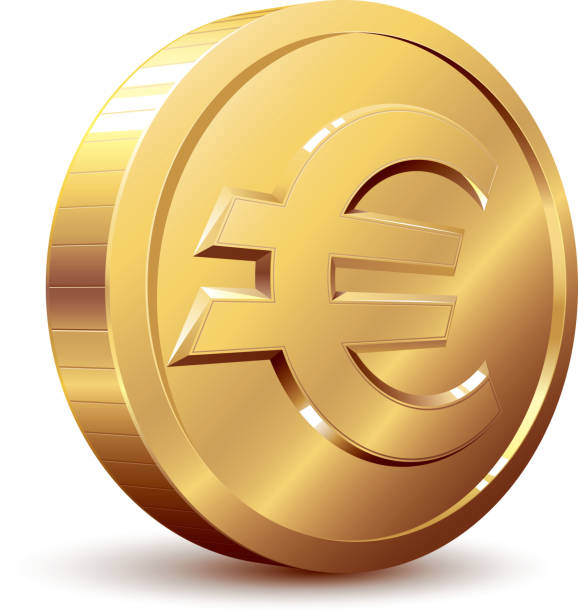 ilustraciones, imágenes clip art, dibujos animados e iconos de stock de señal de euro - one euro coin