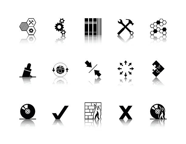 ilustrações de stock, clip art, desenhos animados e ícones de ícones do servidor - www jigsaw piece internet solution
