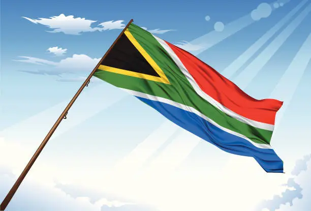 Vector illustration of South Africa flag