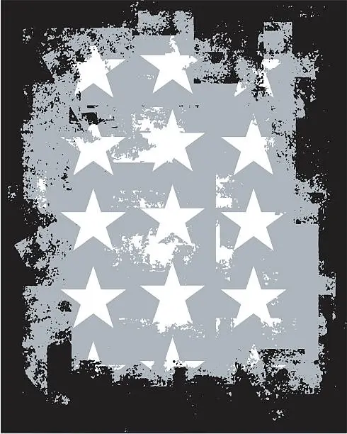 Vector illustration of Grunge Stars