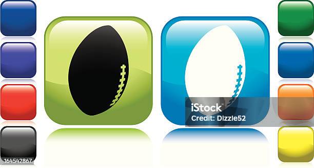 Icona Di Calcio - Immagini vettoriali stock e altre immagini di Football americano - Football americano, Pallone da football americano, Colore nero