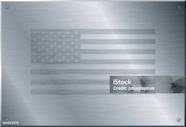 Amerikanische Flagge Stock Vektor Art und mehr Bilder von Amerikanische Flagge - Amerikanische Flagge, Silberfarbig, Metall