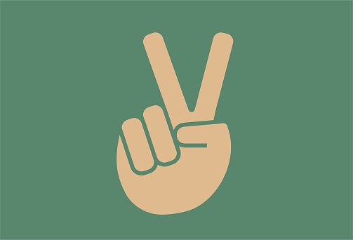 Peace gesture icon
