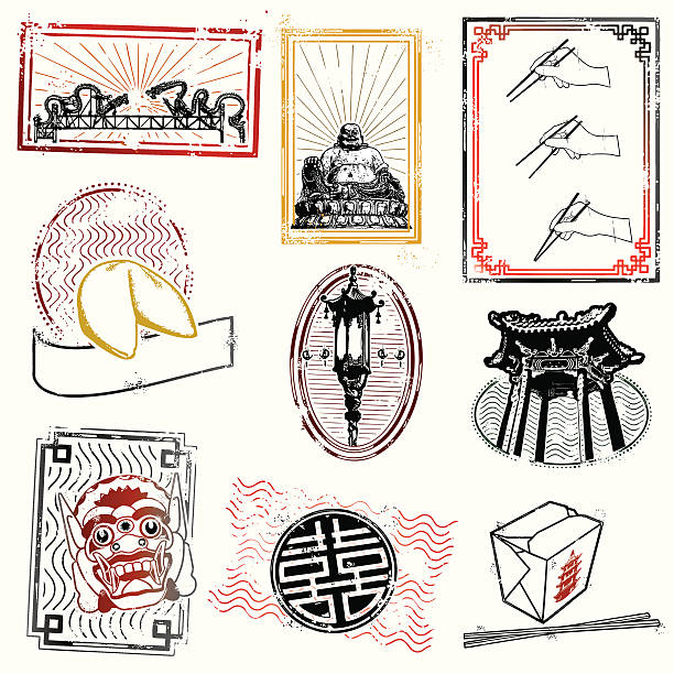 双喜紋のストックイラスト素材