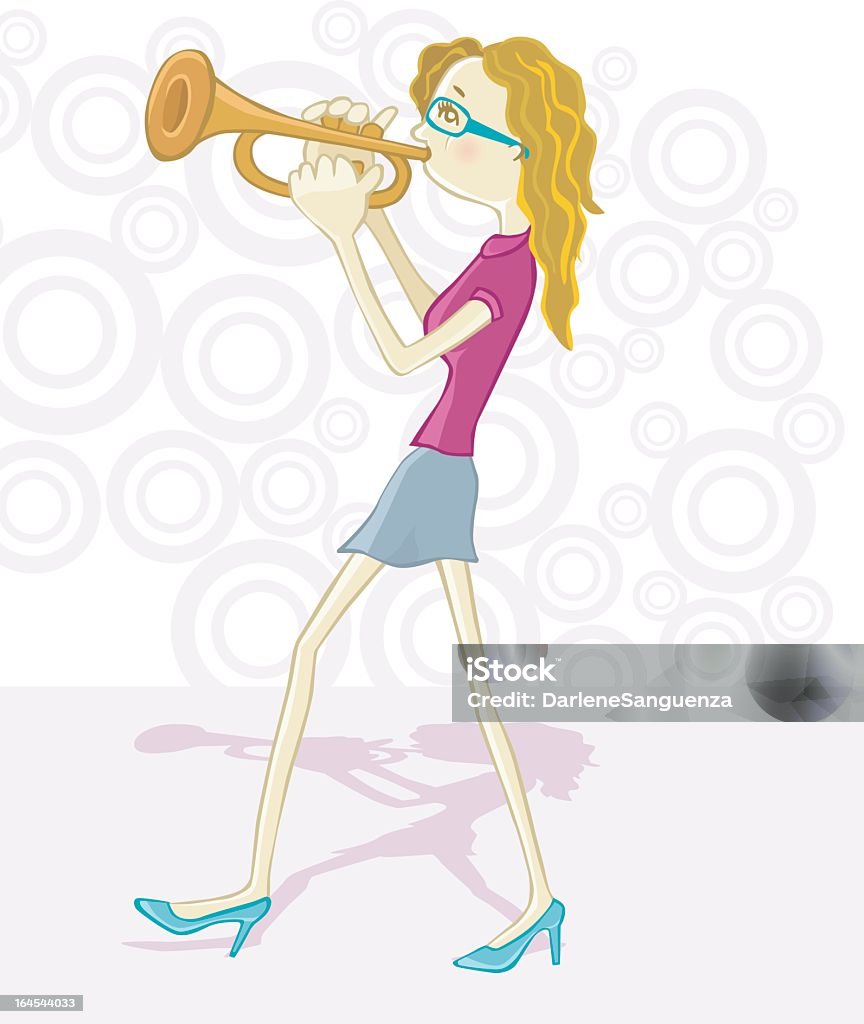 Schicke Trumpeter - Lizenzfrei Bildhintergrund Vektorgrafik