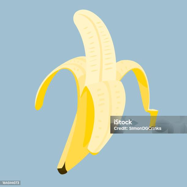 Очищенного Банана — стоковая векторная графика и другие изображения на тему Банан - Банан, Очищенный, Без людей