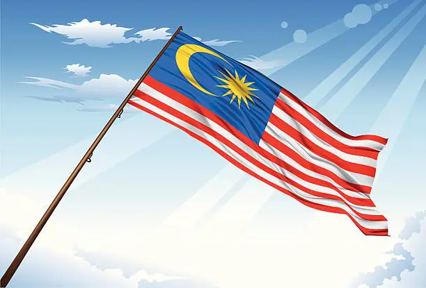 Vector illustration of Malaysia flag